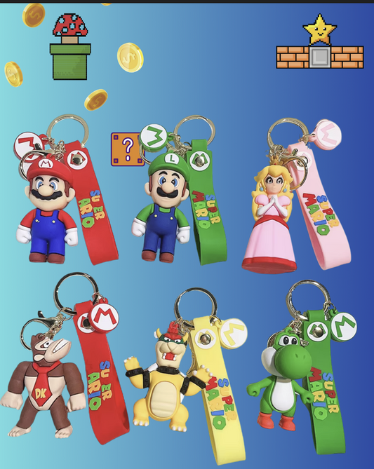 Super Mario Characters Keyring – Fun Collectible Gift