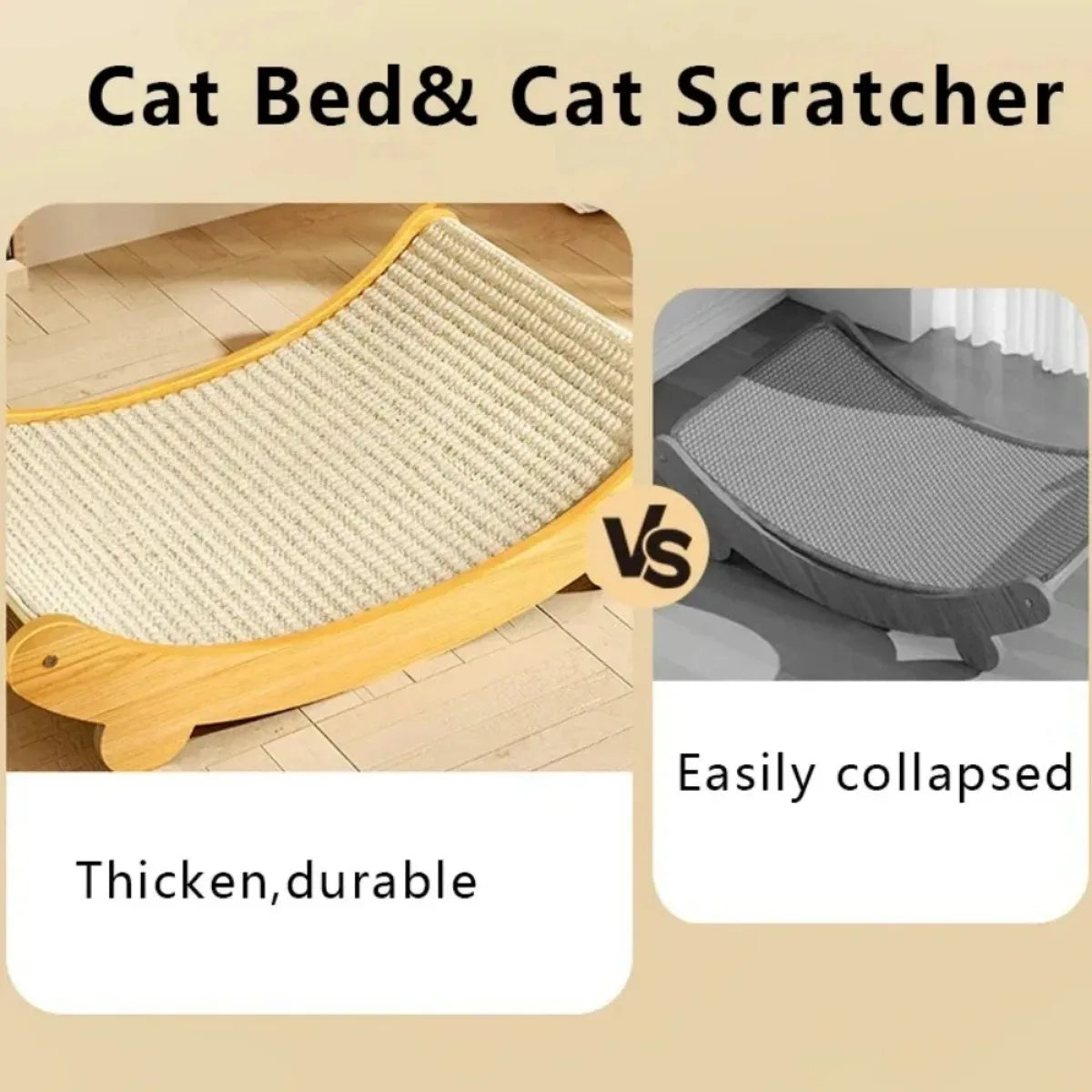 Scratch & Snooze: Multifunctional Cat Scratching Bed