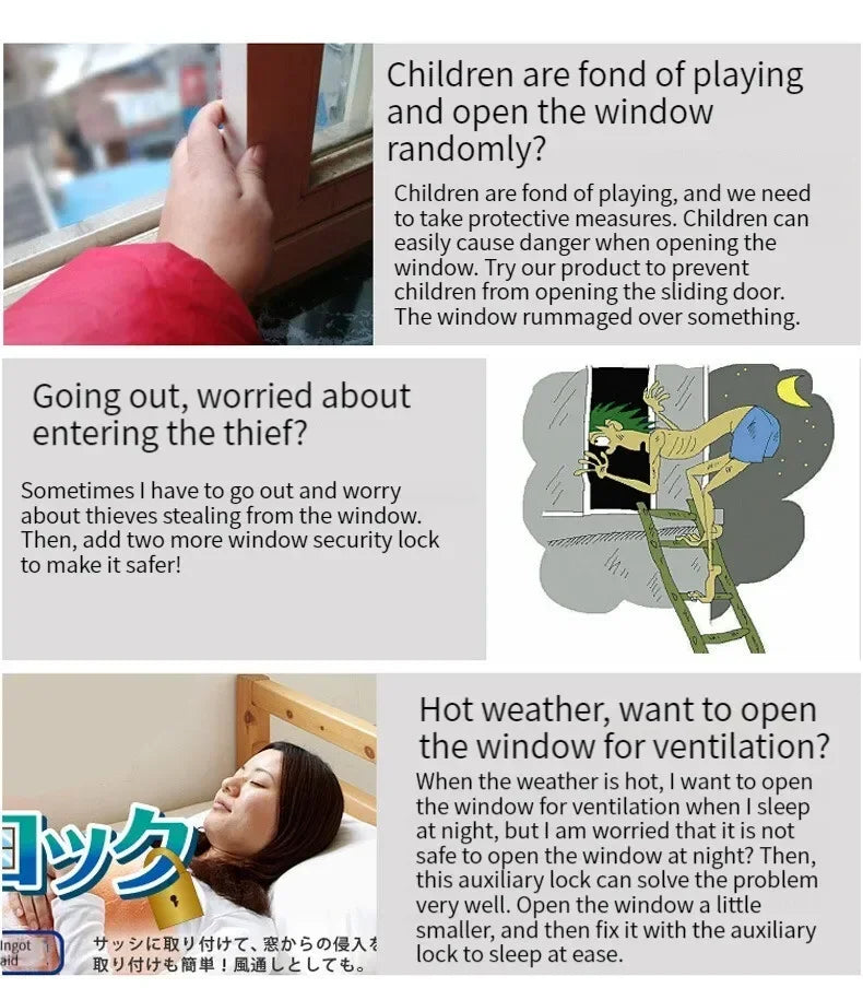 🔒 Child Safety &amp; Security Window Lock – Peace of Mind for Parents! 👶✨