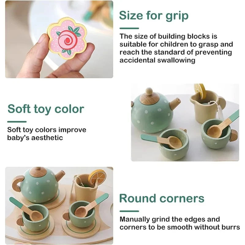 🍰 Delightful Wooden Afternoon Tea Set – Inspire Creativity &amp; Fun! ☕✨