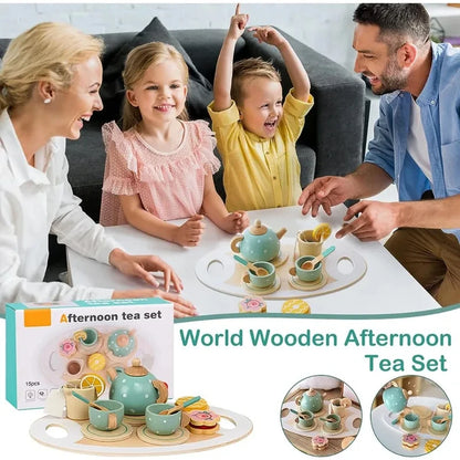 🍰 Delightful Wooden Afternoon Tea Set – Inspire Creativity &amp; Fun! ☕✨