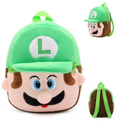 Mochila de Pelúcia Super Mario – Mochila Infantil Fofa e Macia com Design 3D