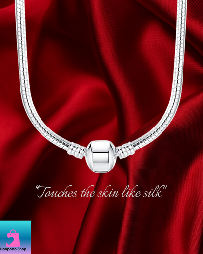 925 Silver Snake Chain Necklace – Charm Compatible Jewelery