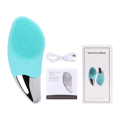 ✨ Silicone Bristle Facial Cleaning Brush – Deep Clean & Glow Effortlessly!