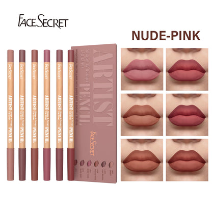 Face Secret™ Artist Shape & Sculpt Lip Liner Pencil Set – Velvety Matte Precision