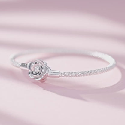 Timeless Love – Sterling Silver Heart Bangle